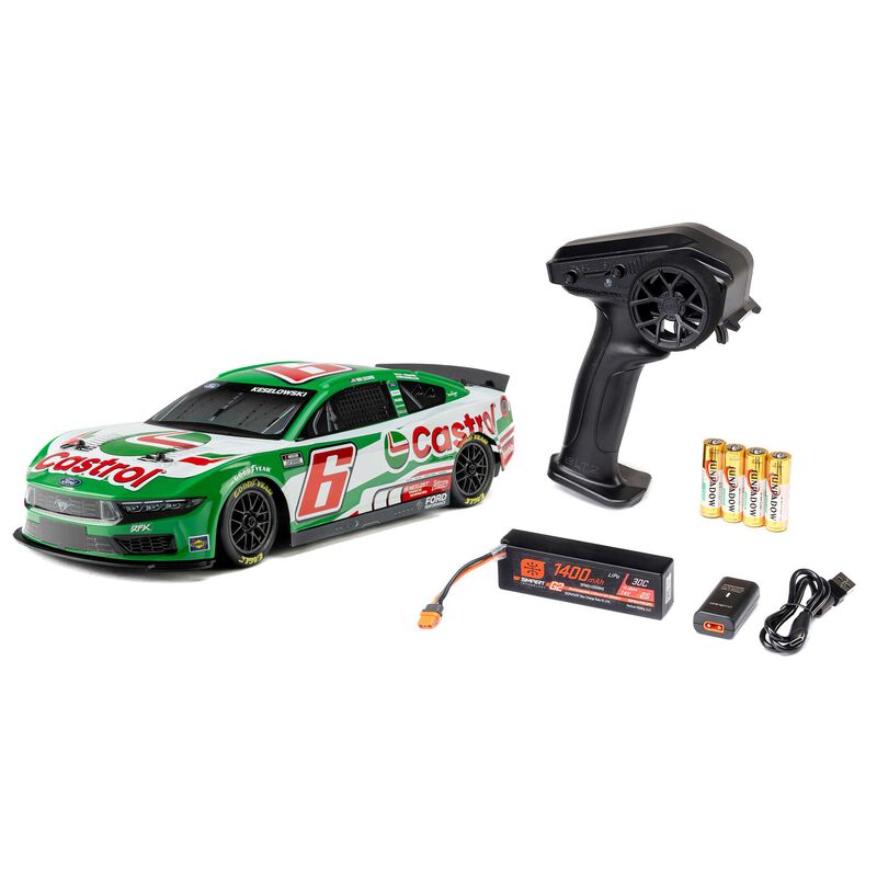 PREORDER Losi NASCAR 1/12 Brad Keselowski No. 6 2026 Castrol Ford Mustang (Battery & Charger Included) RTR
