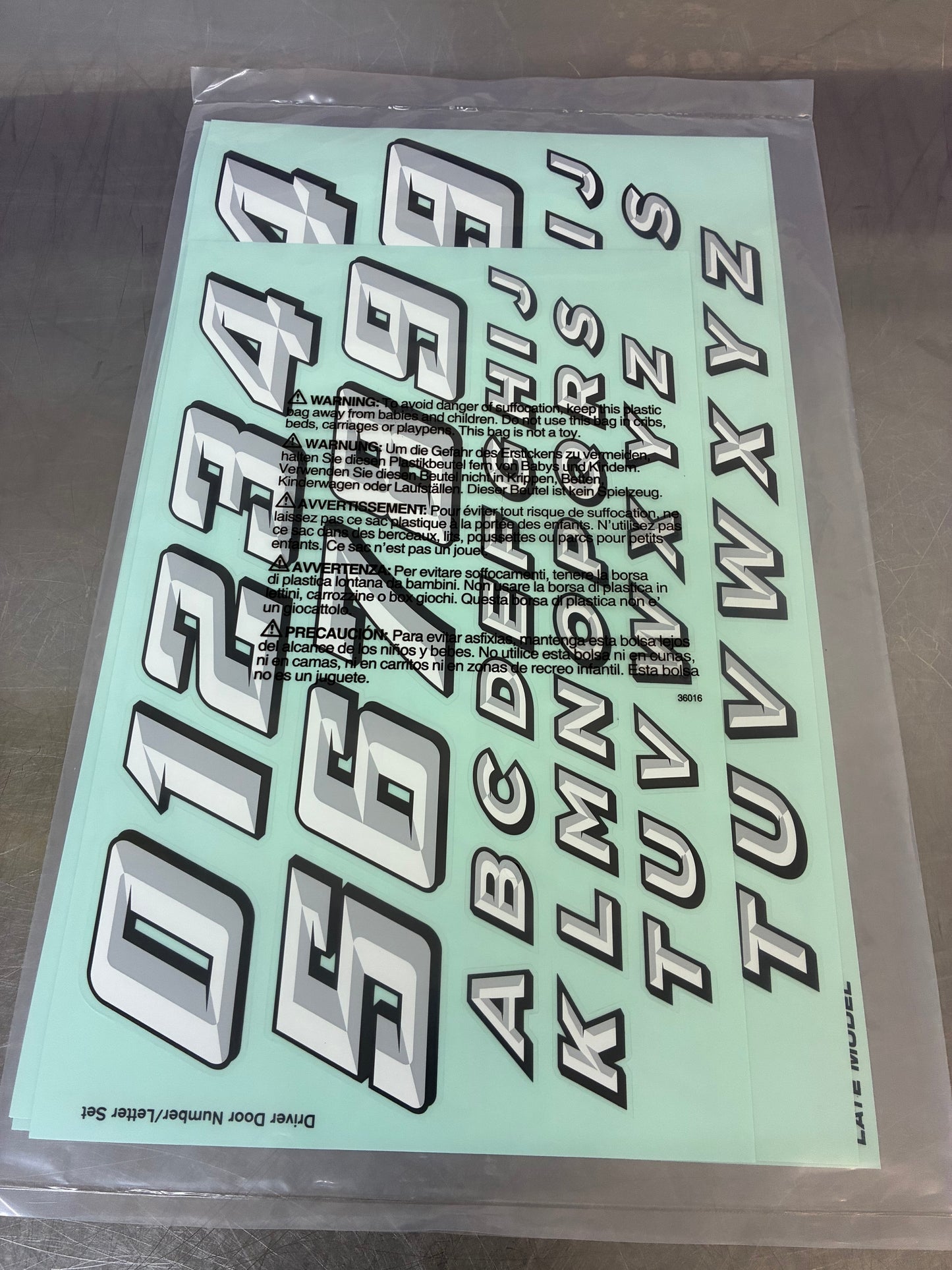 Losi Dirt Late Model Sticker Graphic Number Sheet