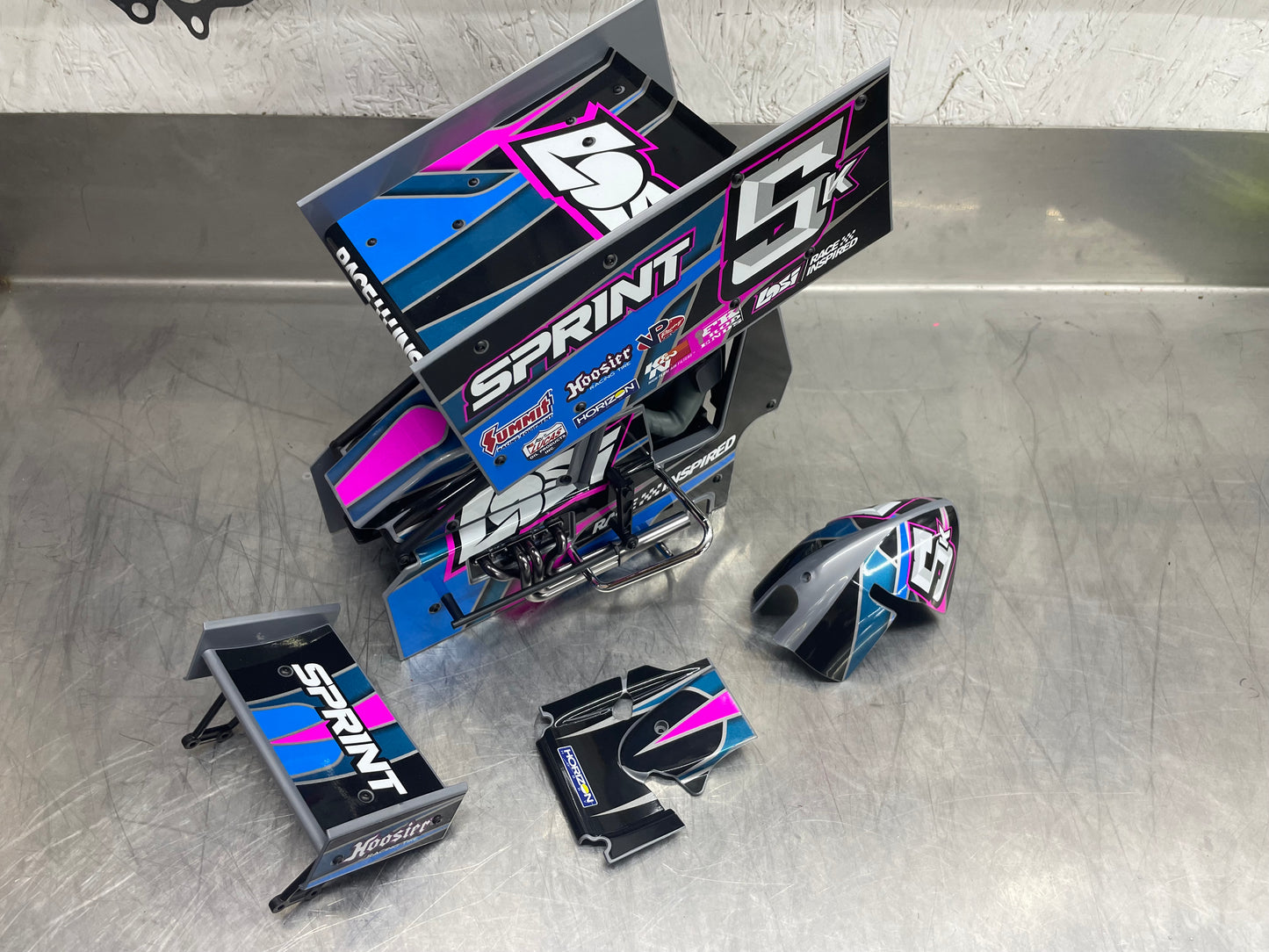 Losi Sprint Complete Body, Wing, Cage, & Driver kit
